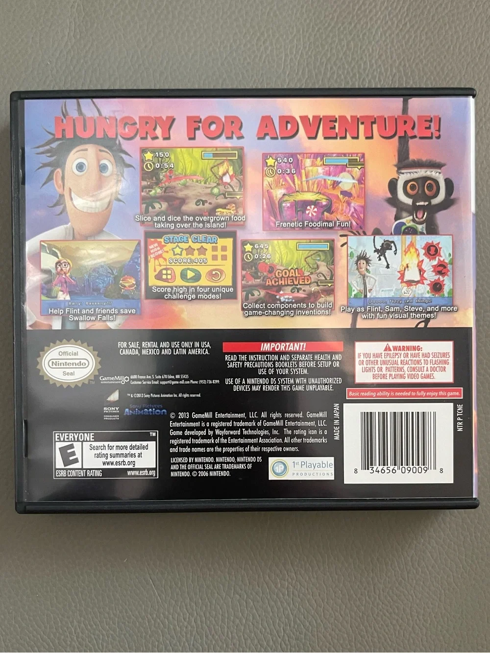 Cloudy with a Chance of Meatballs 2 Nintendo DS Game in its Original Case